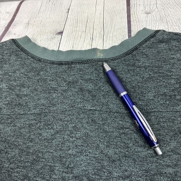 FREE PEOPLE Small Long Sleeve SNAP Up Green Knit Women Shirt Top Ribbed‎ - Picture 12 of 12